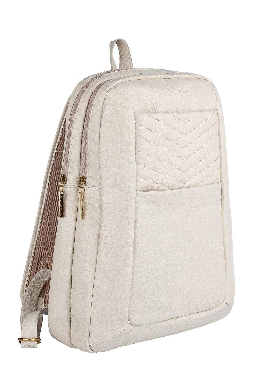 Mochila de couro grande liso slim Patricia - Enluaze