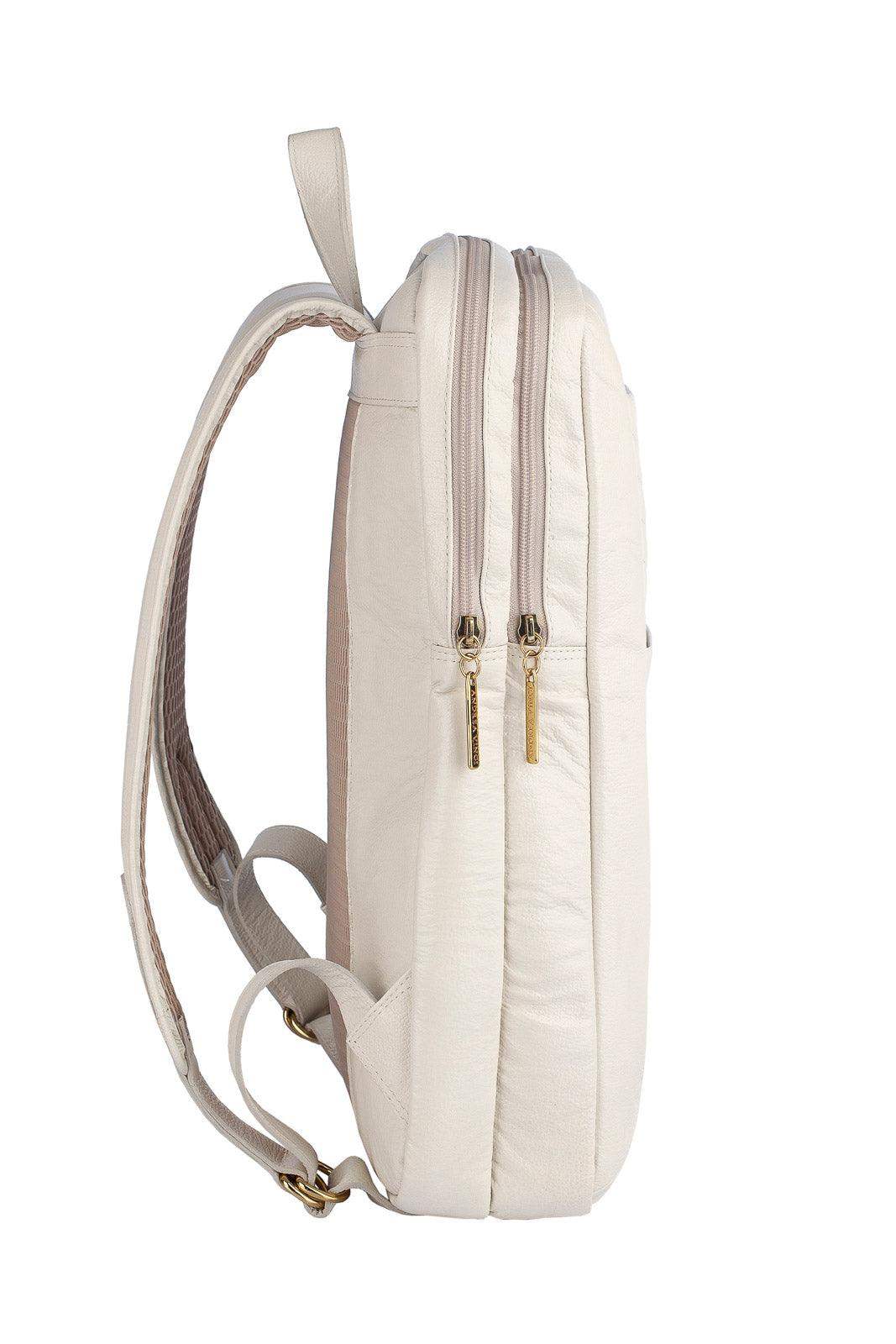 Mochila de couro grande liso slim Patricia - Enluaze