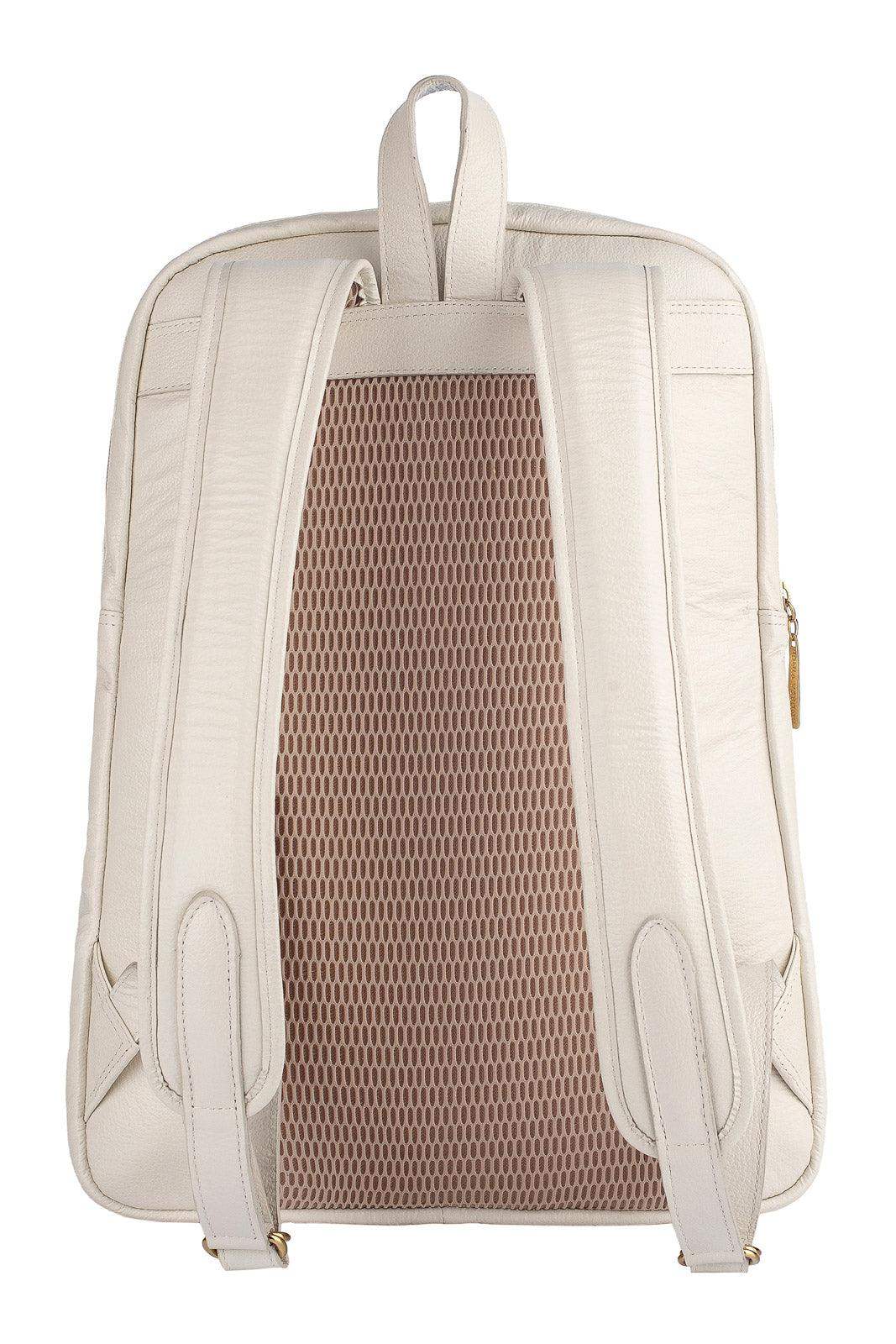 Mochila de couro grande liso slim Patricia - Enluaze