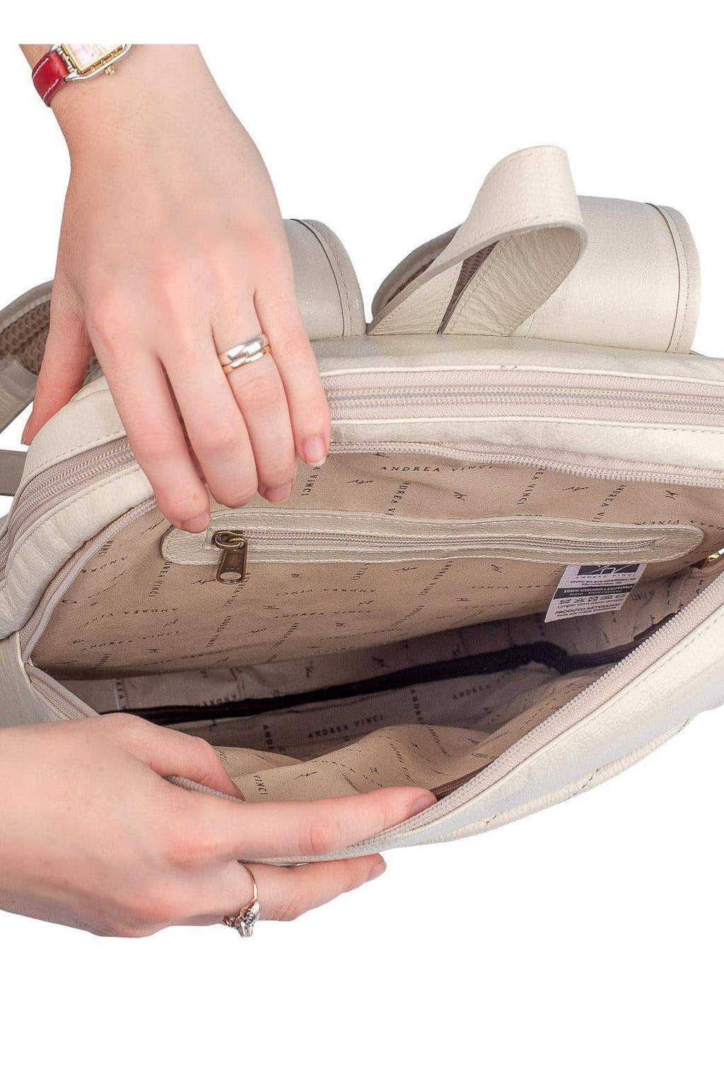 Mochila de couro grande liso slim Patricia - Enluaze