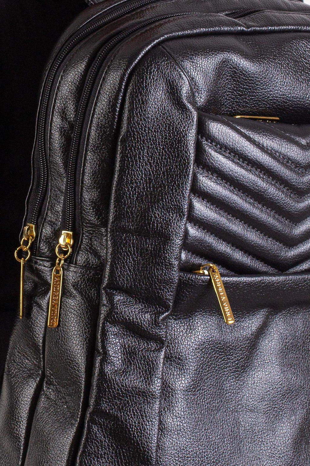 Mochila de couro grande liso slim Patricia - Enluaze