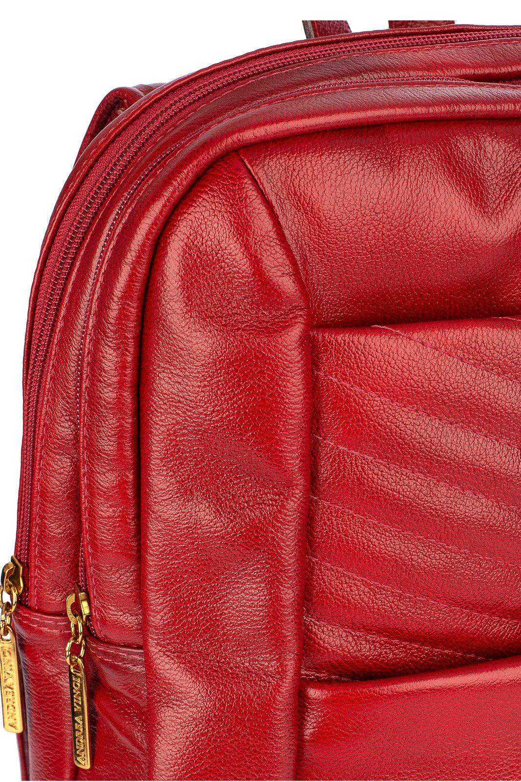 Mochila de couro grande liso slim Patricia - Enluaze