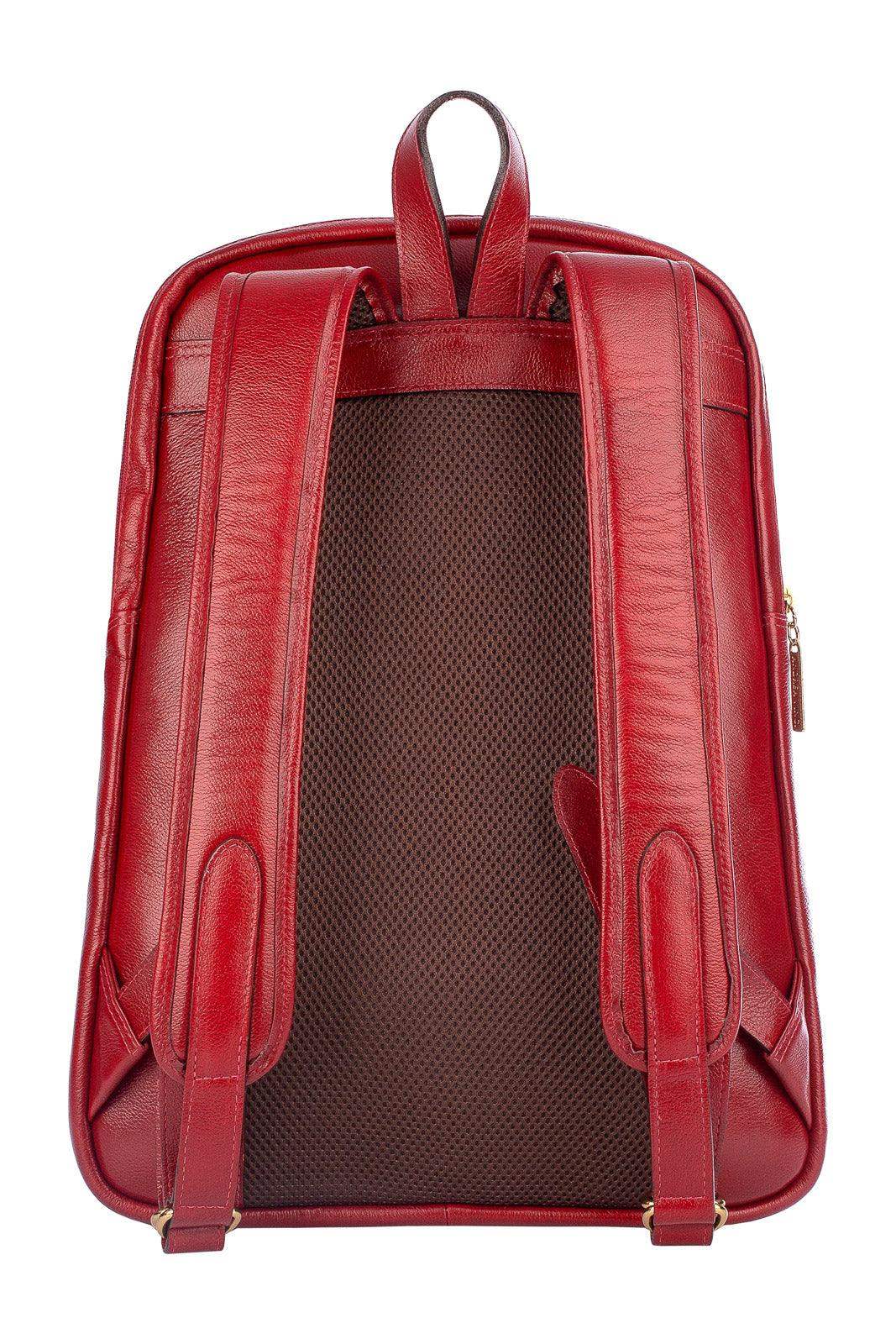 Mochila de couro grande liso slim Patricia - Enluaze