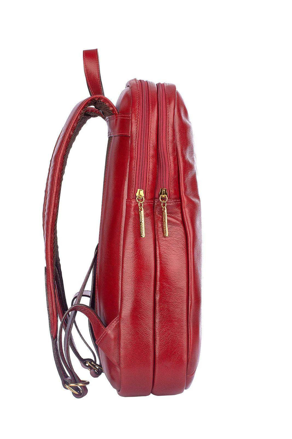 Mochila de couro grande liso slim Patricia - Enluaze