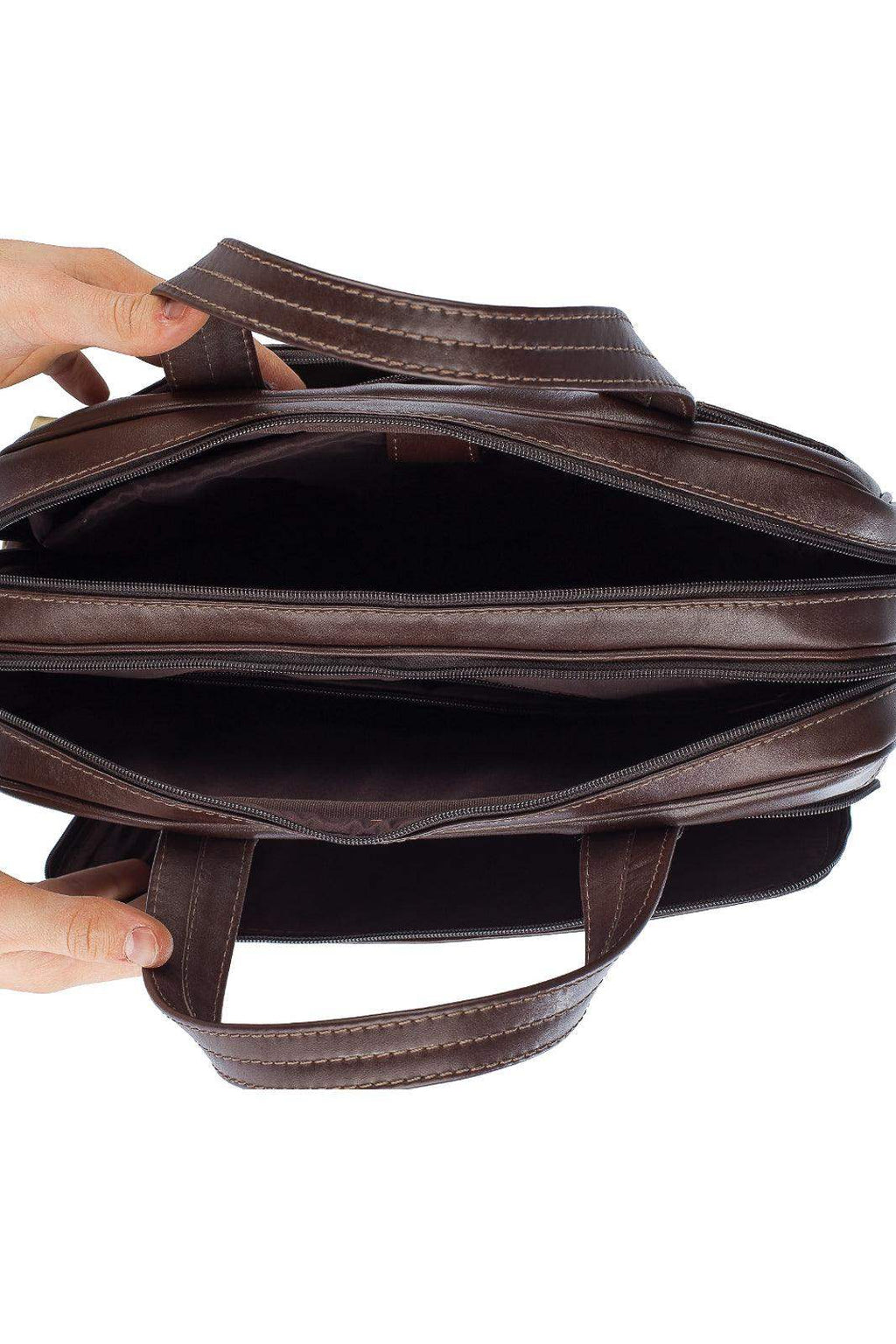 Pasta executiva masculina em couro Vitor - Enluaze