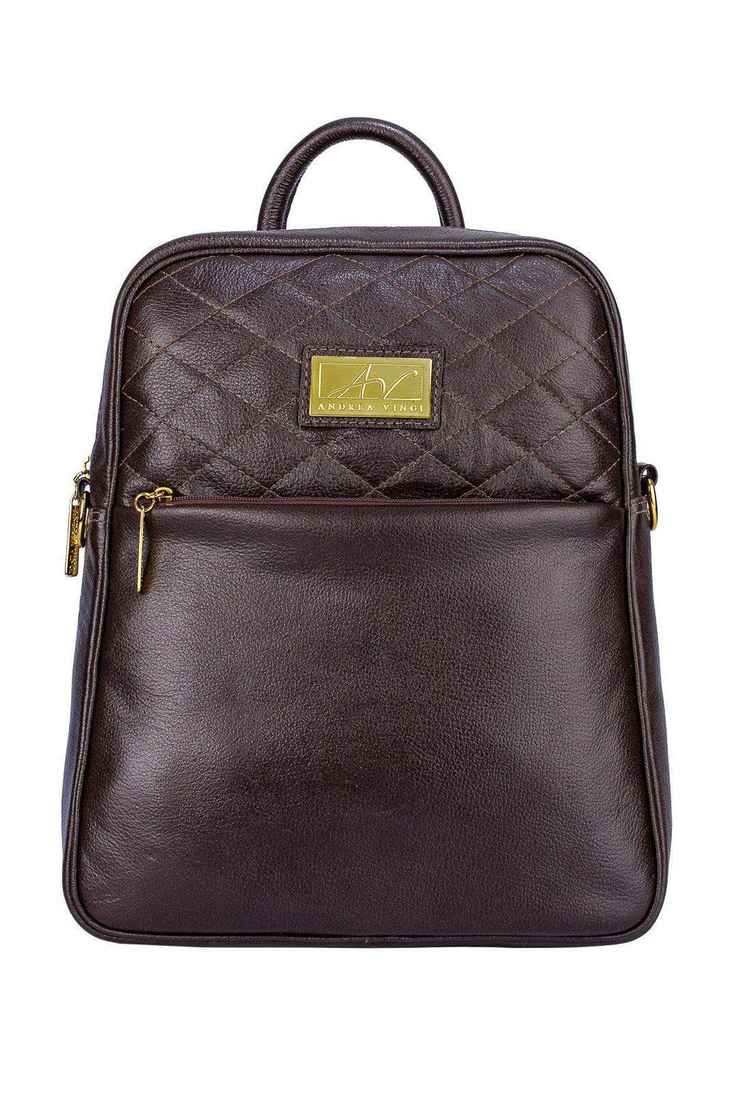 Mochila de couro liso Lune - Enluaze