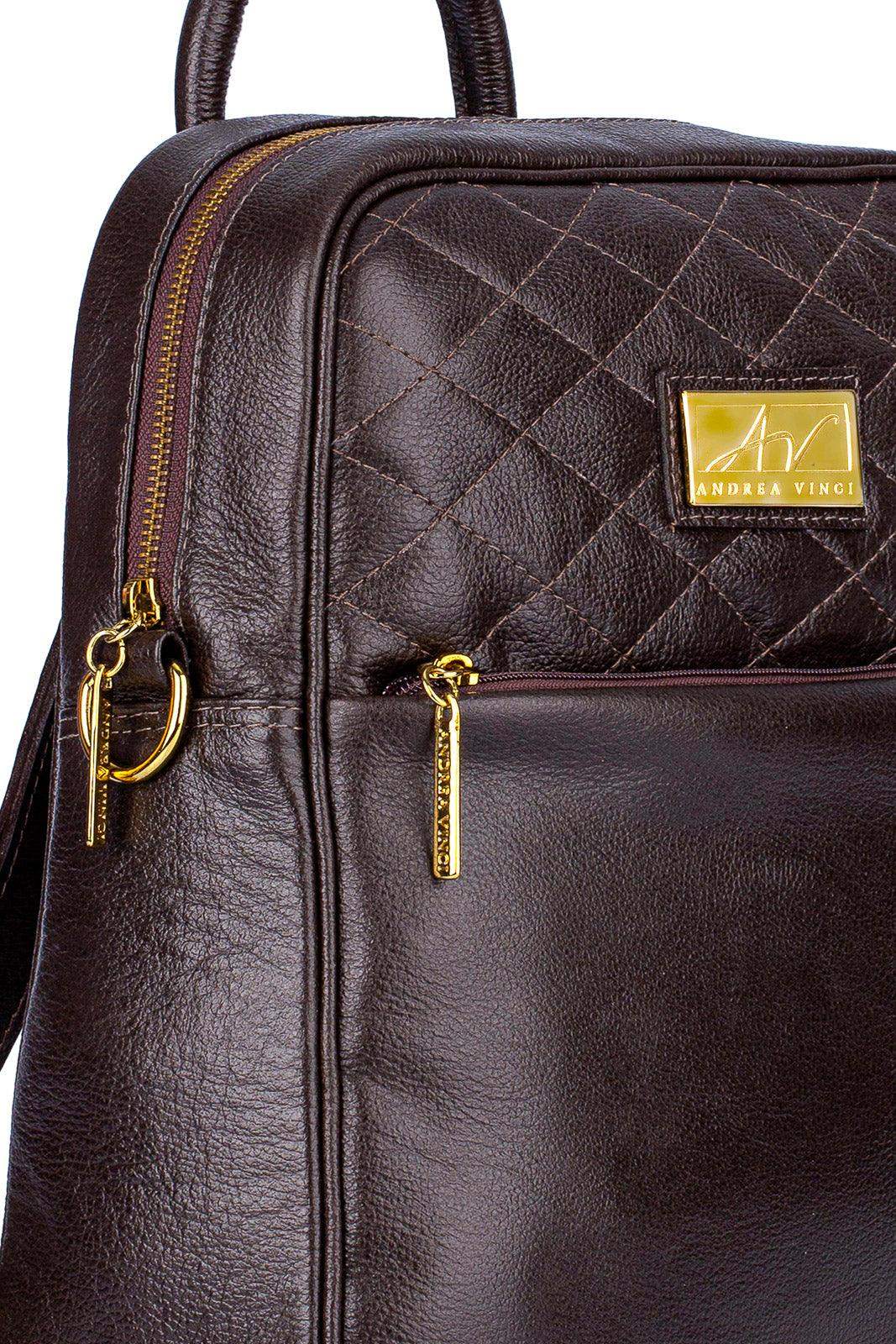 Mochila de couro liso Lune - Enluaze