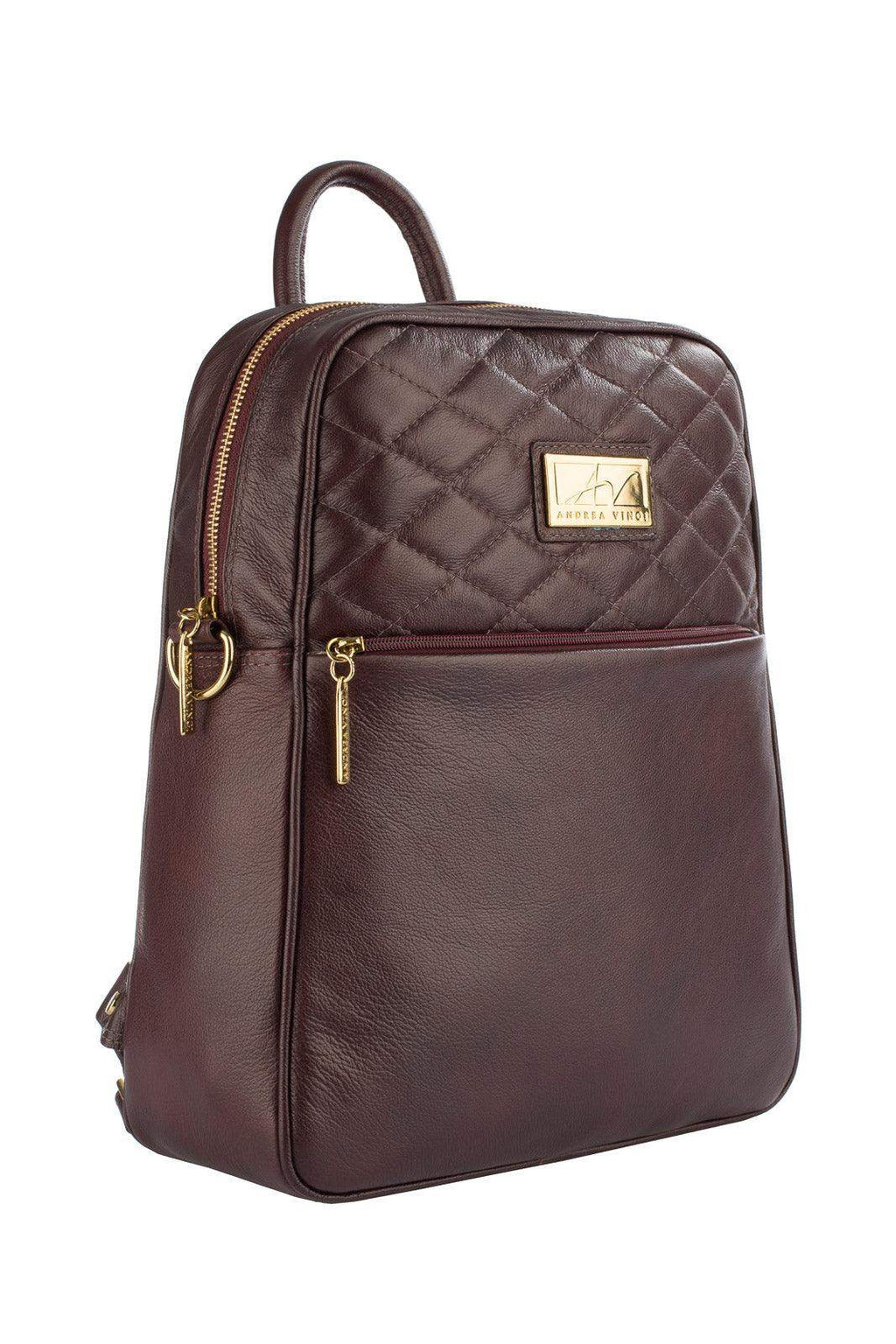 Mochila de couro liso Lune - Enluaze