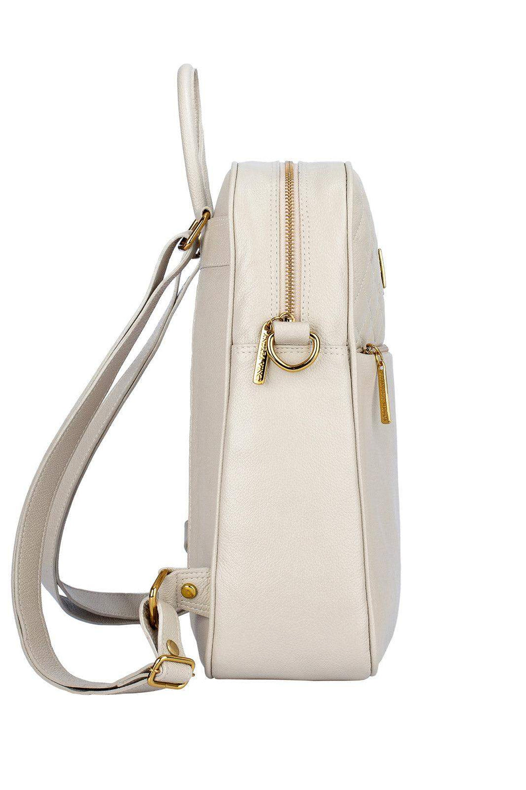 Mochila de couro liso Lune - Enluaze