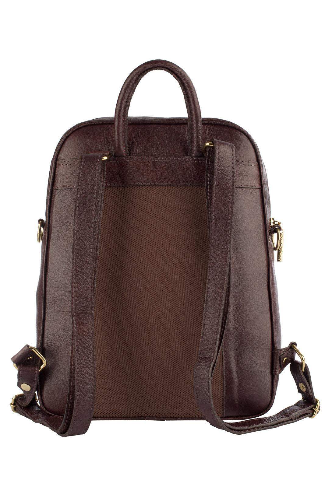 Mochila de couro liso Lune - Enluaze