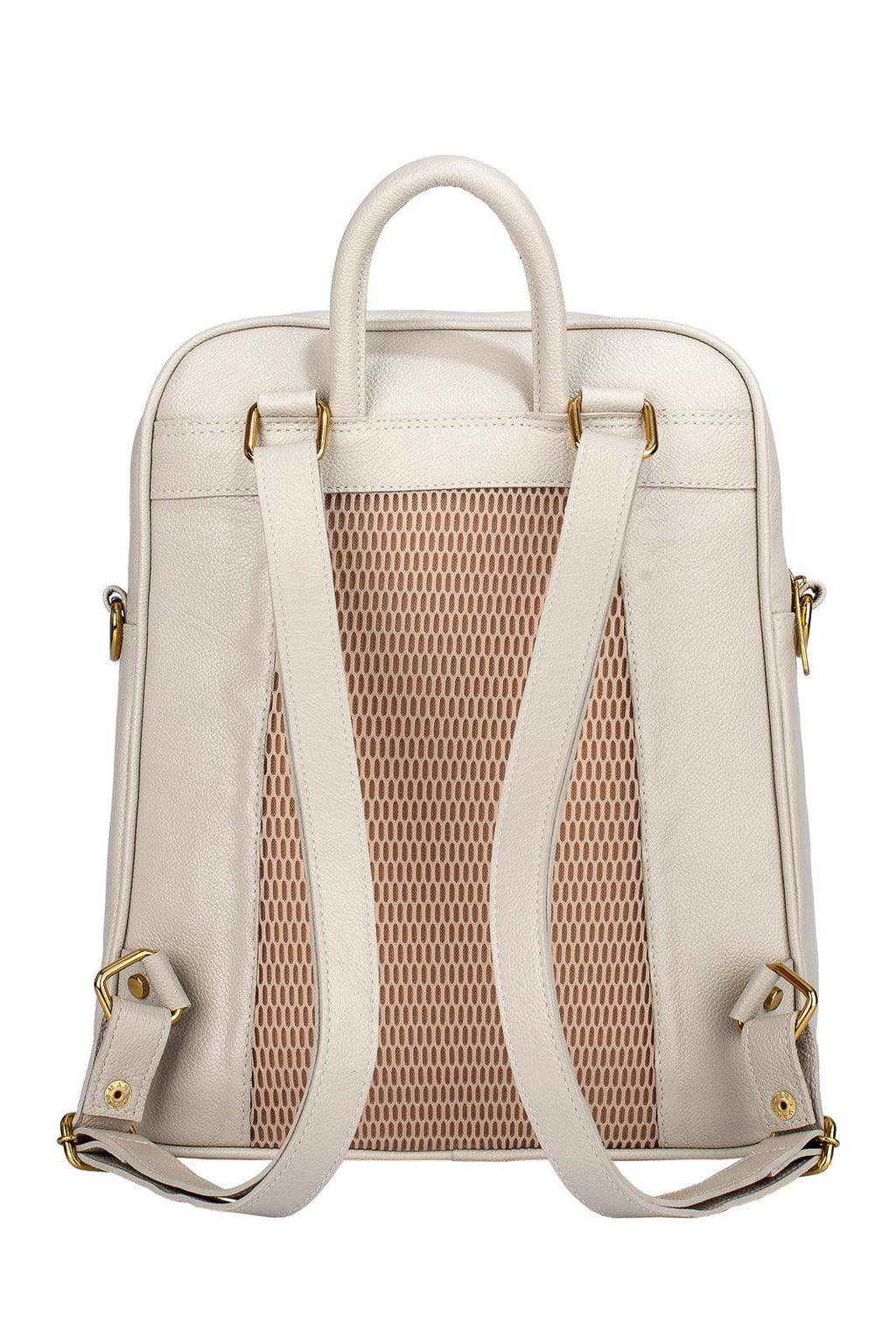 Mochila de couro liso Lune - Enluaze