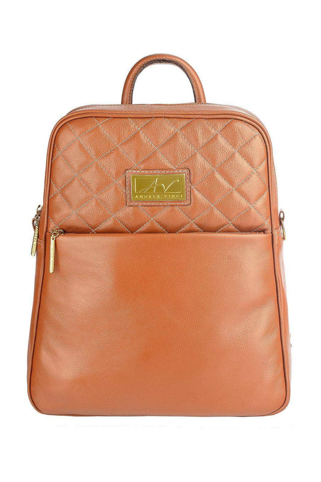 Mochila de couro liso Lune - Enluaze
