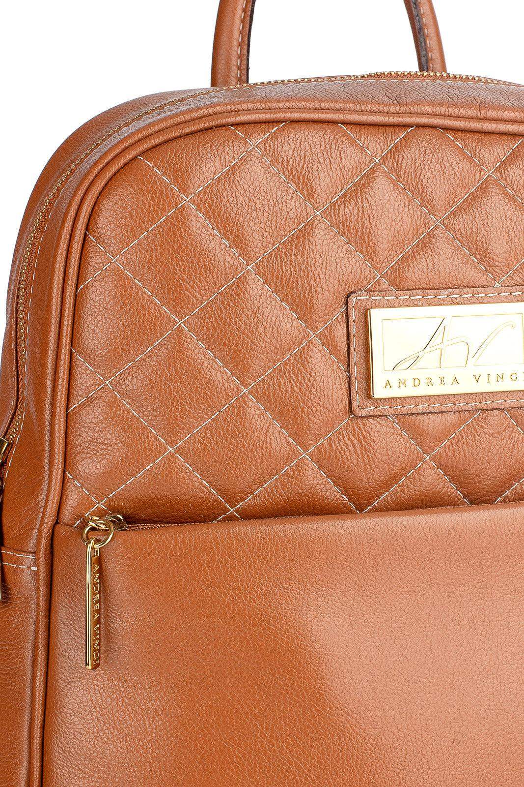 Mochila de couro liso Lune - Enluaze