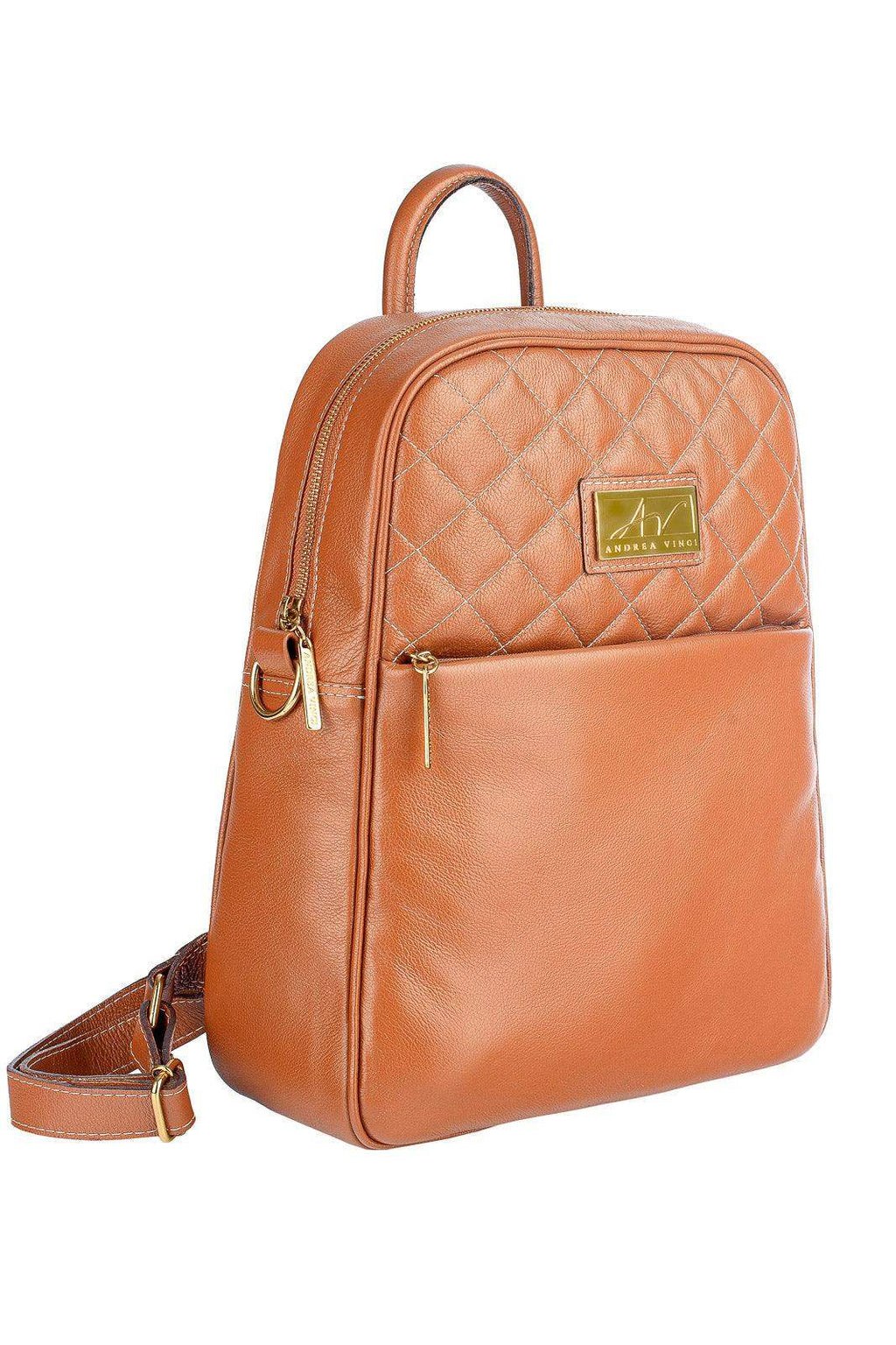 Mochila de couro liso Lune - Enluaze