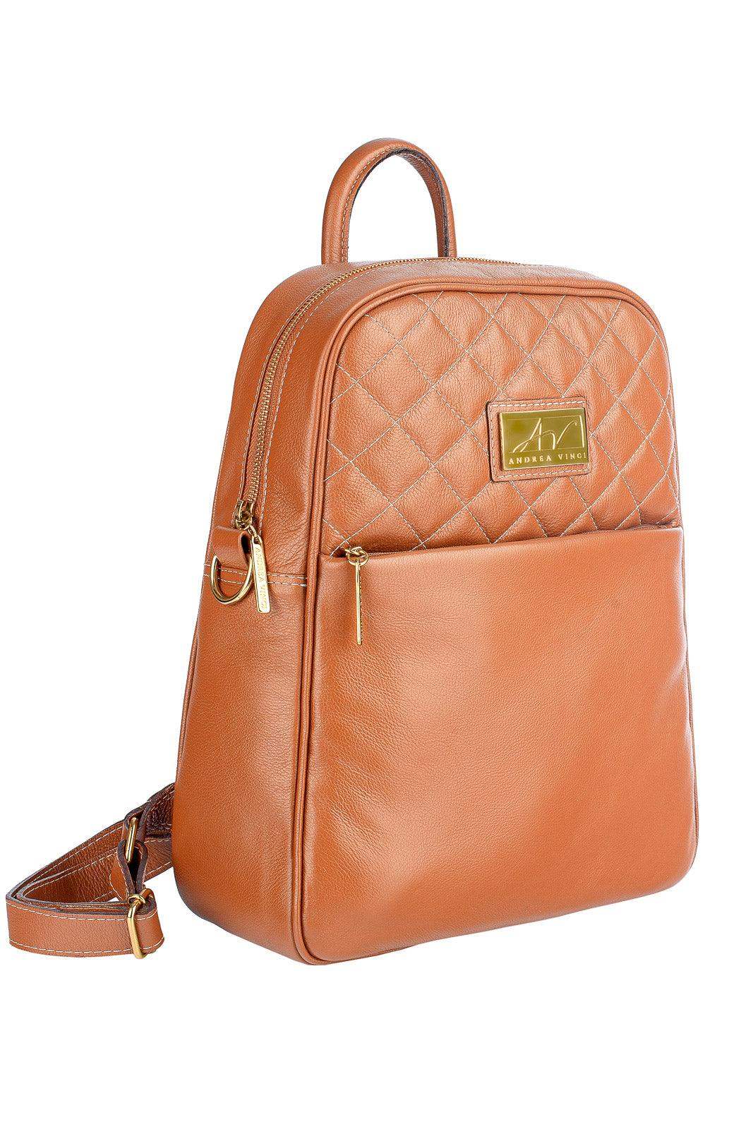 Mochila de couro liso Lune - Enluaze