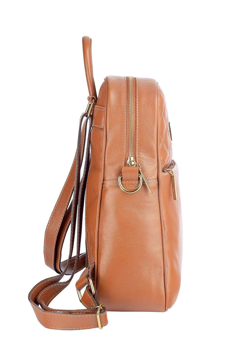 Mochila de couro liso Lune - Enluaze