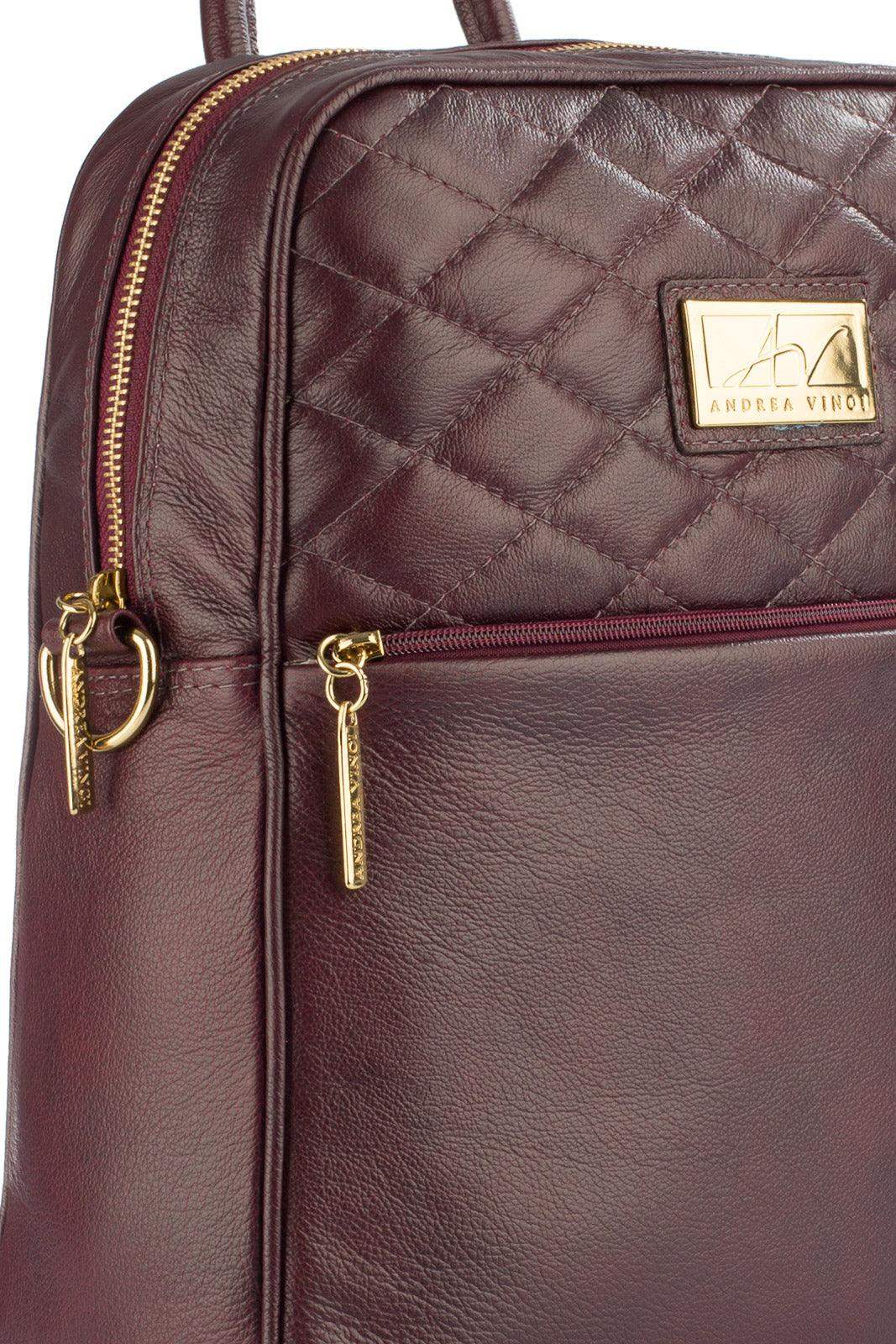 Mochila de couro liso Lune - Enluaze