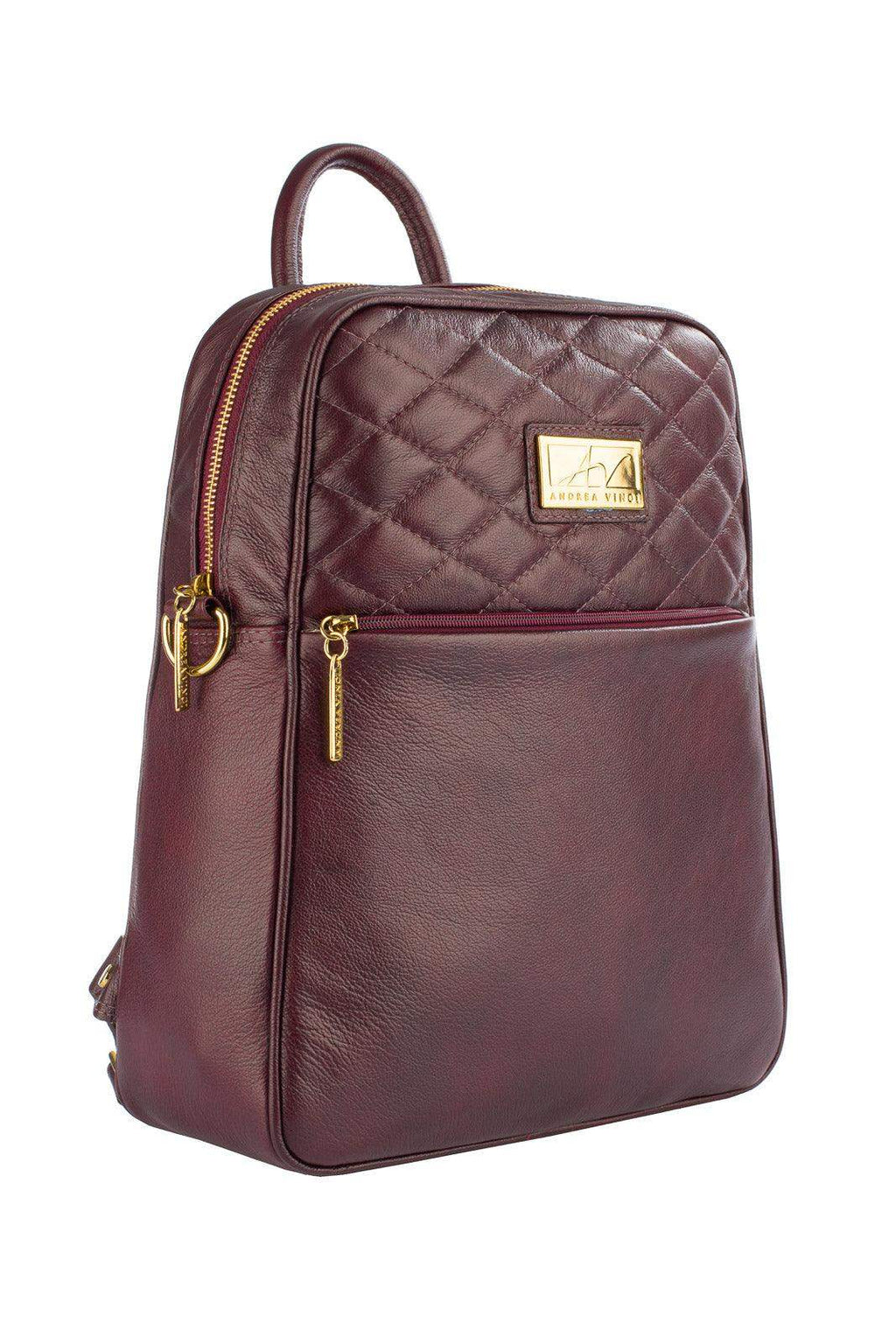 Mochila de couro liso Lune - Enluaze