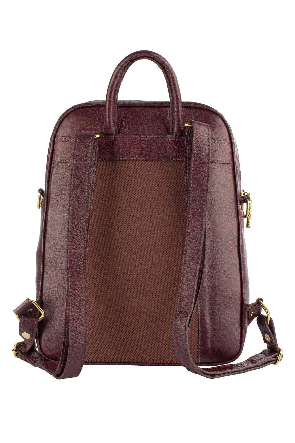 Mochila de couro liso Lune - Enluaze