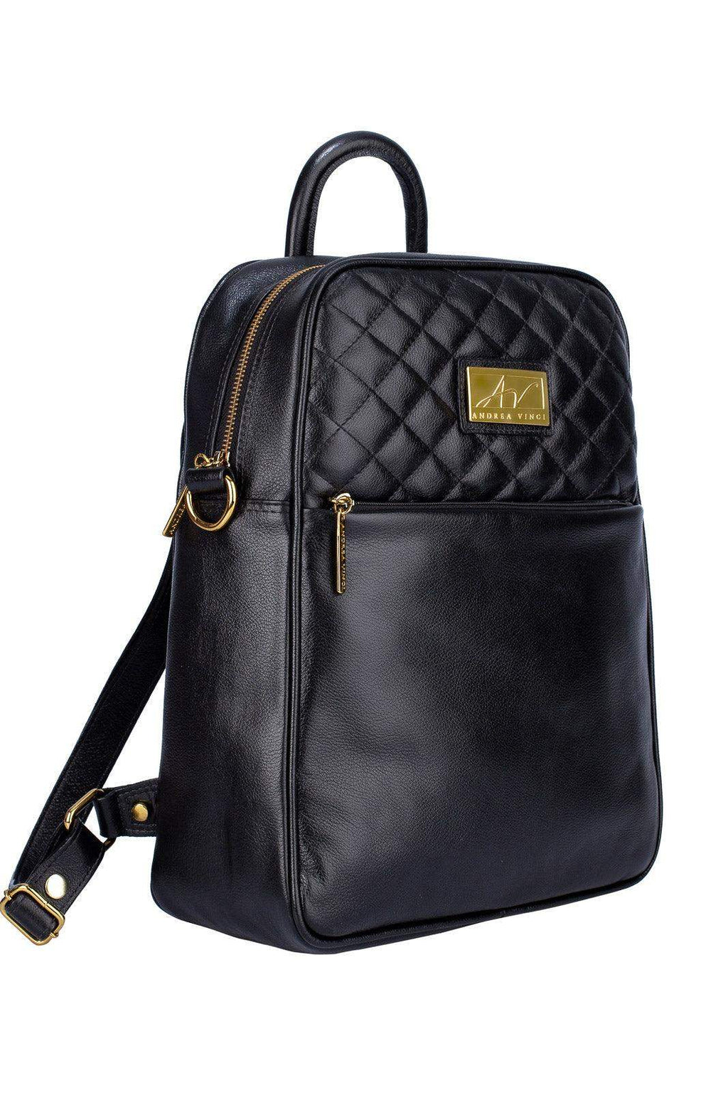 Mochila de couro liso Lune - Enluaze