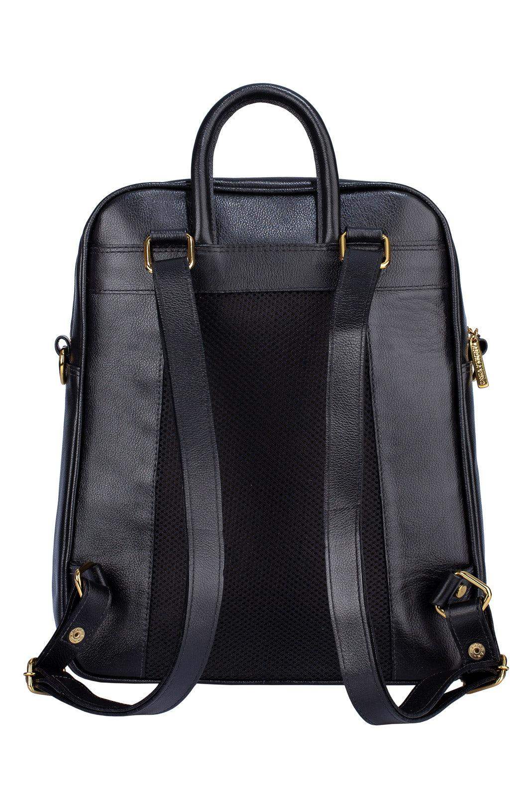 Mochila de couro liso Lune - Enluaze
