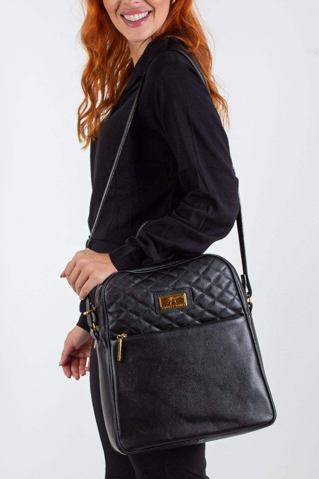 Mochila de couro liso Lune - Enluaze