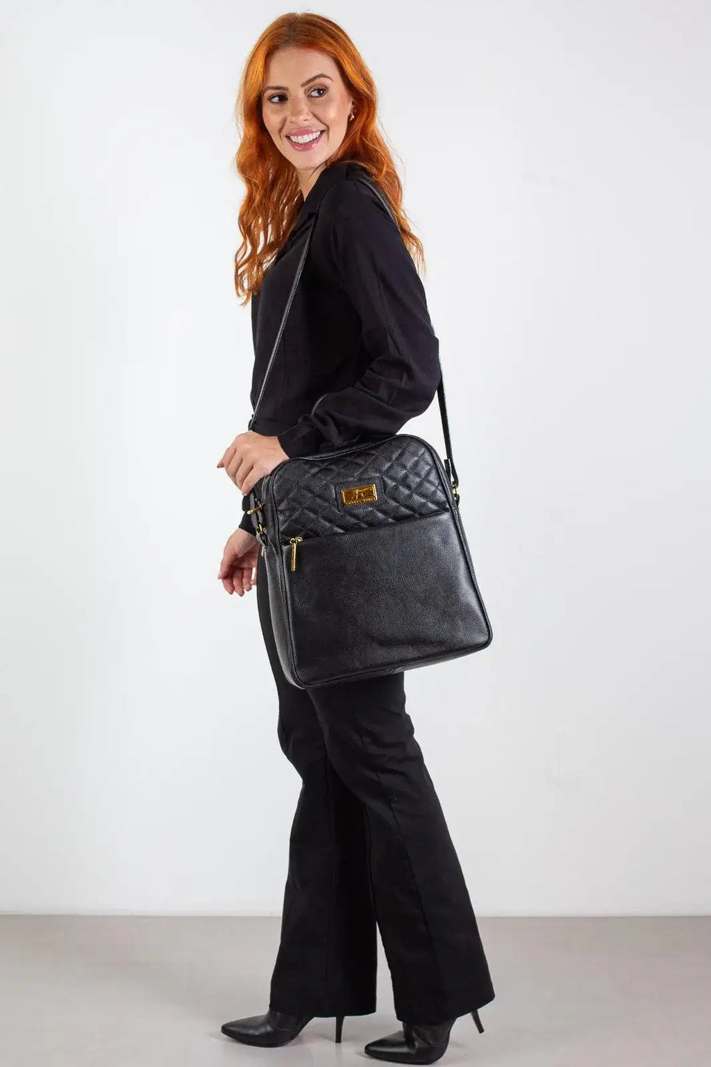 Mochila de couro liso Lune - Enluaze