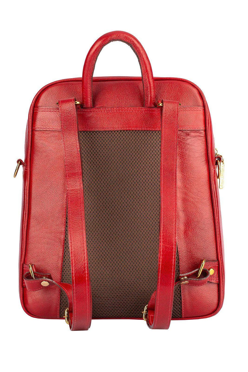 Mochila de couro liso Lune - Enluaze