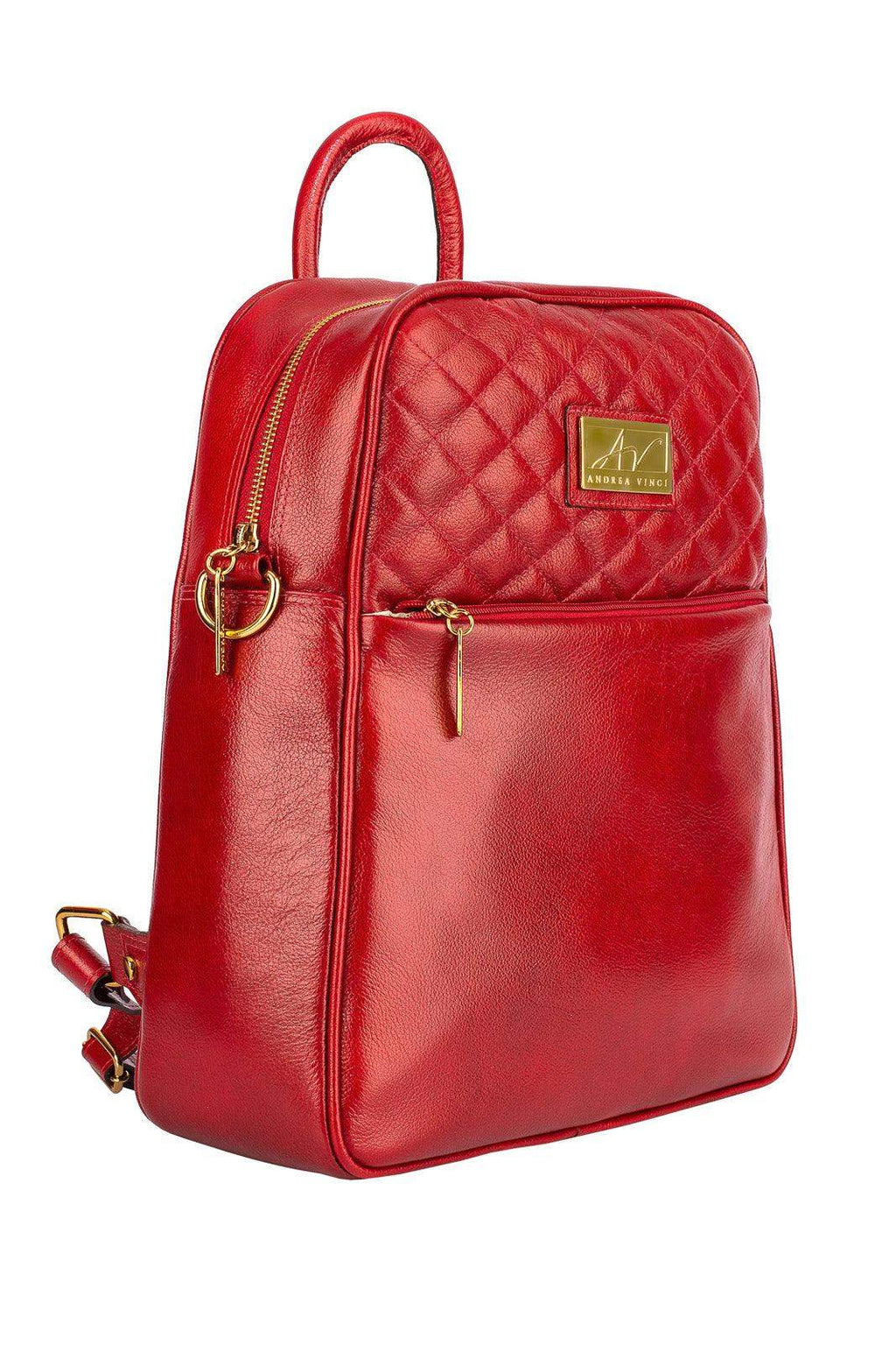 Mochila de couro liso Lune - Enluaze