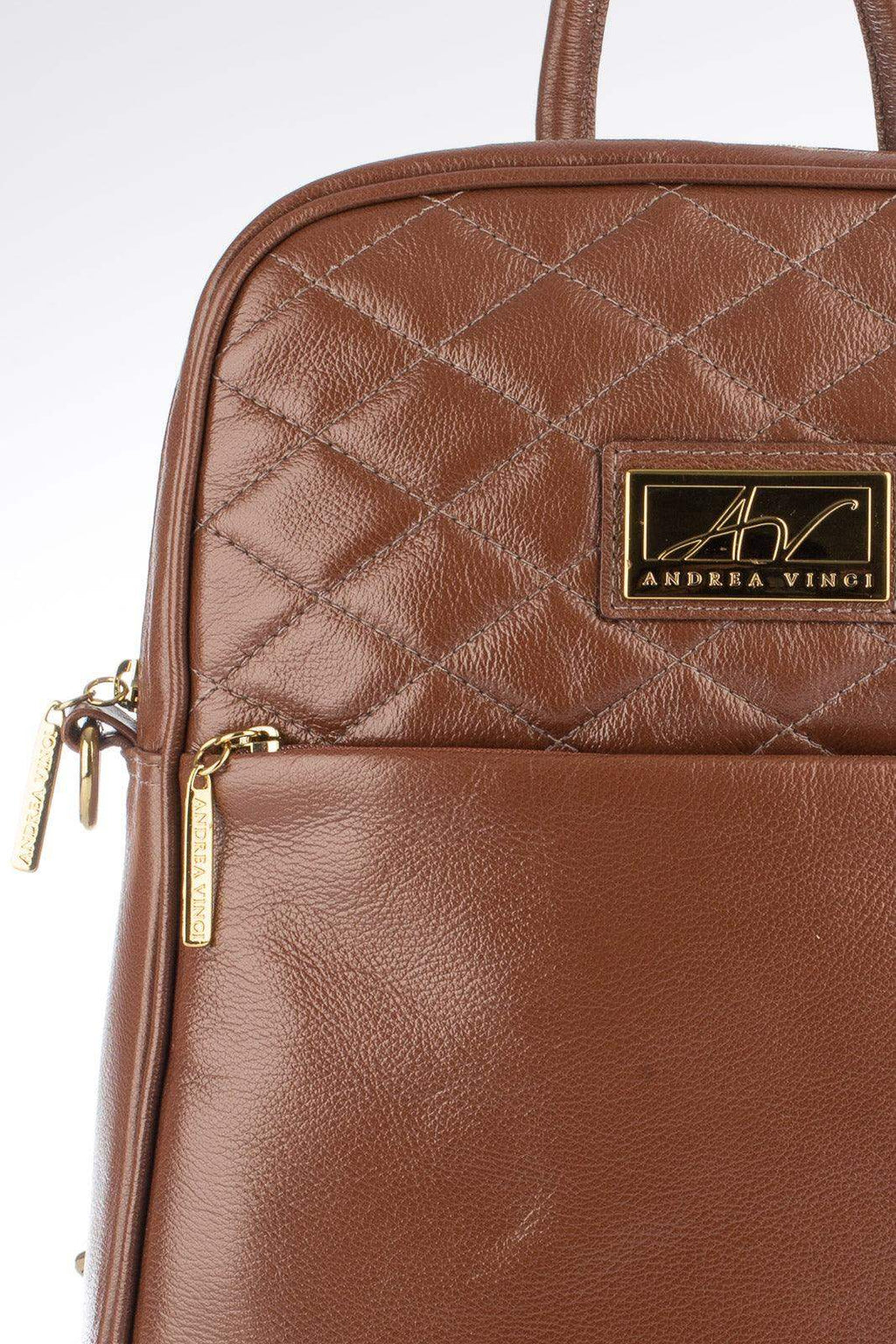 Mochila de couro liso Lune - Enluaze