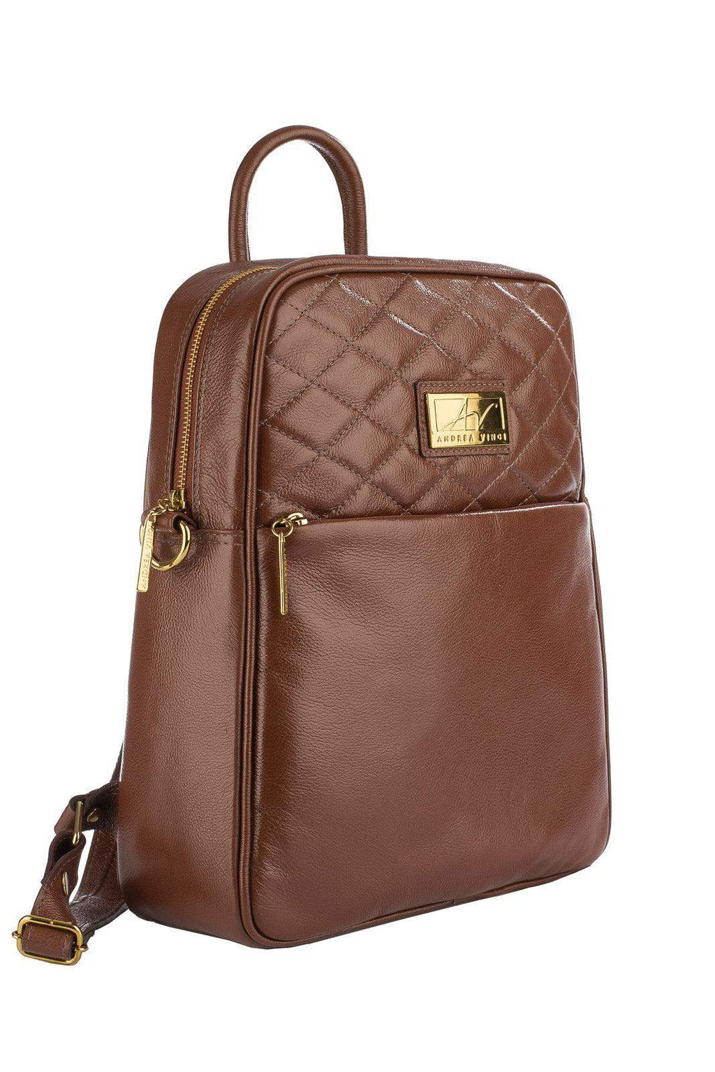 Mochila de couro liso Lune - Enluaze