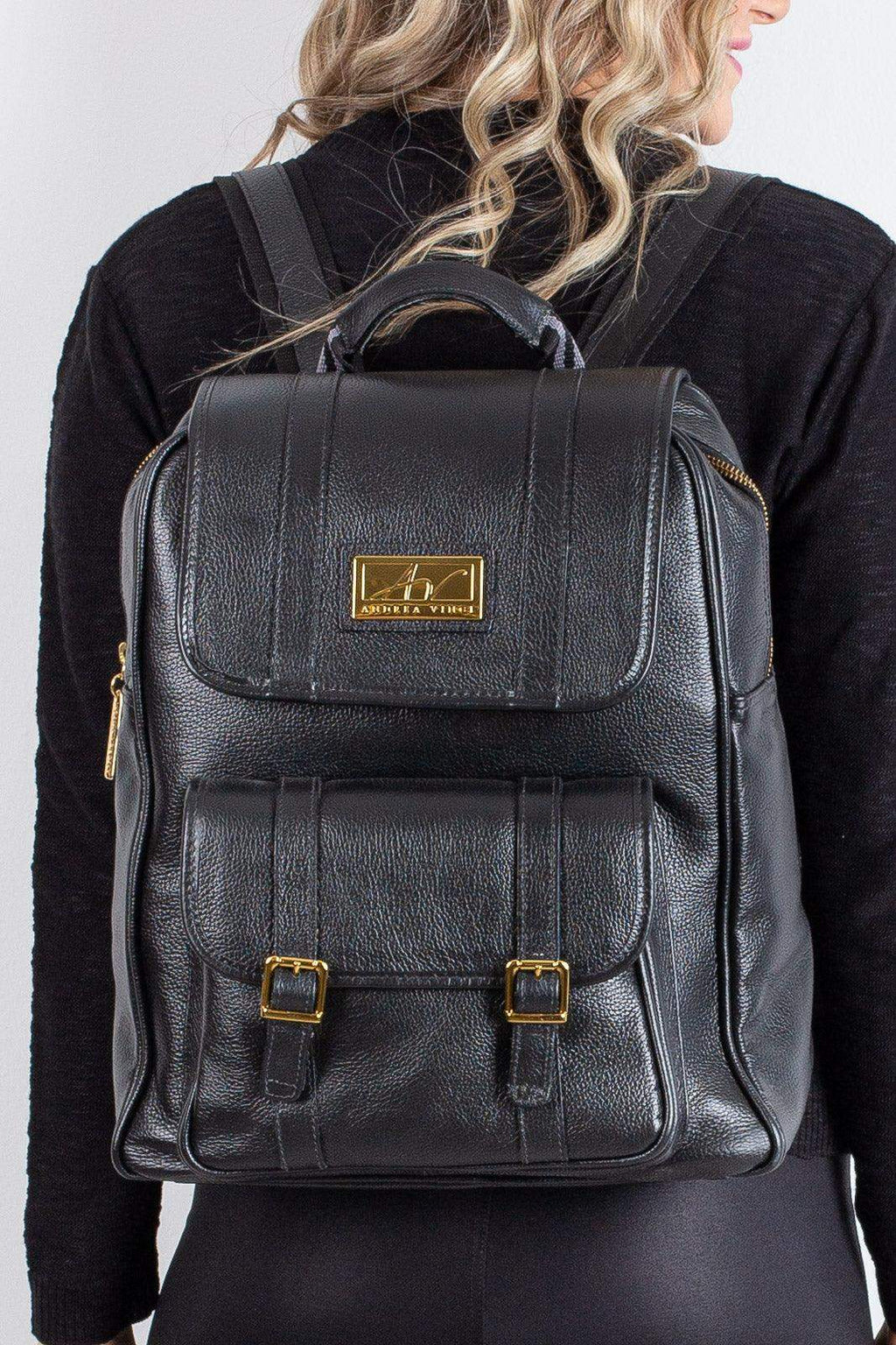 Mochila de couro liso Trip - Enluaze