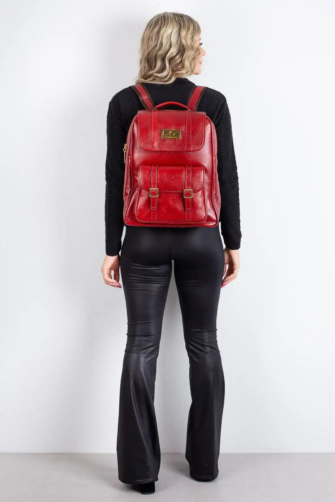 Mochila de couro liso Trip - Enluaze