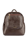 Mochila pequena de couro croco Estela - Enluaze