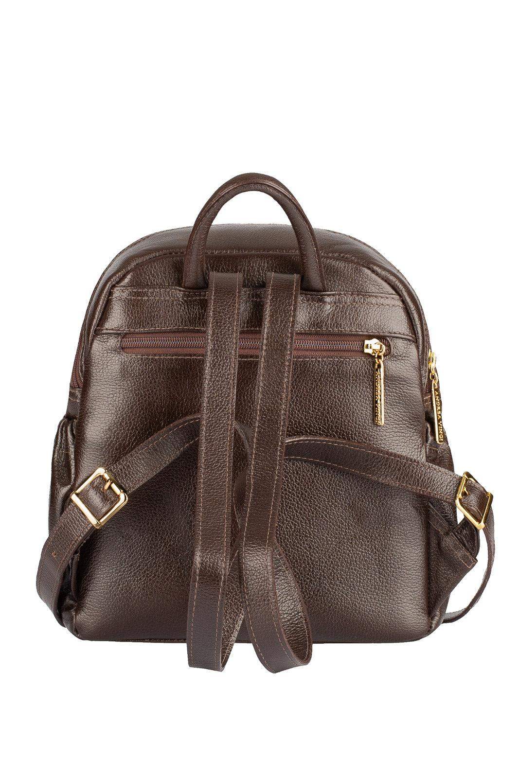 Mochila pequena de couro croco Estela - Enluaze