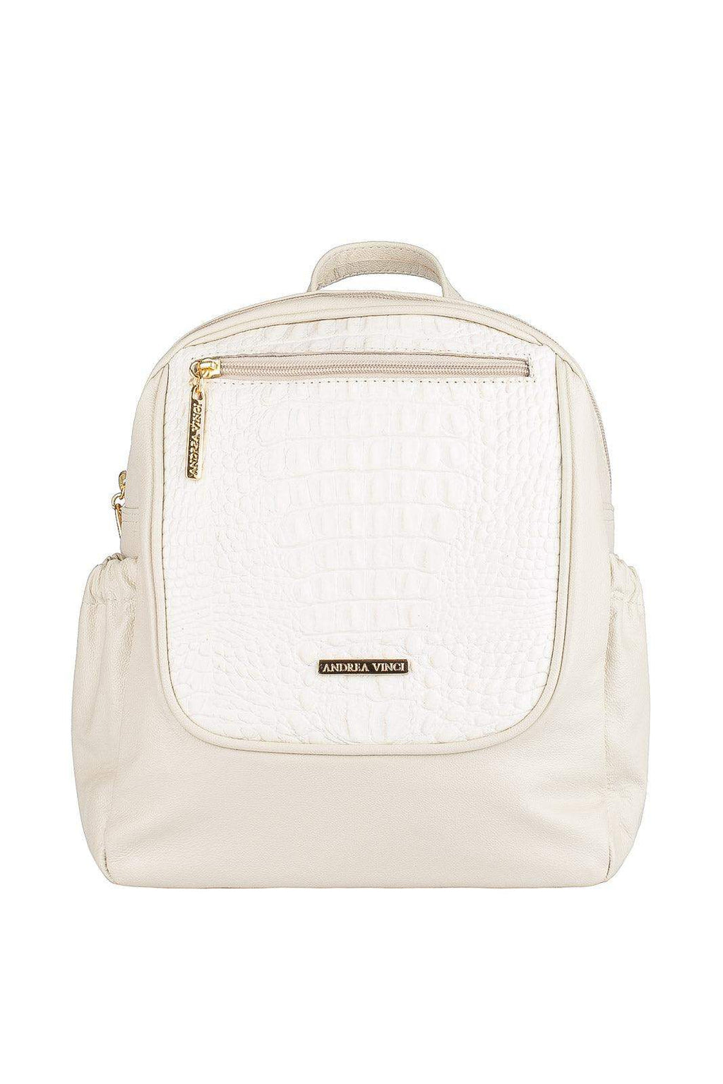 Mochila pequena de couro croco Estela - Enluaze