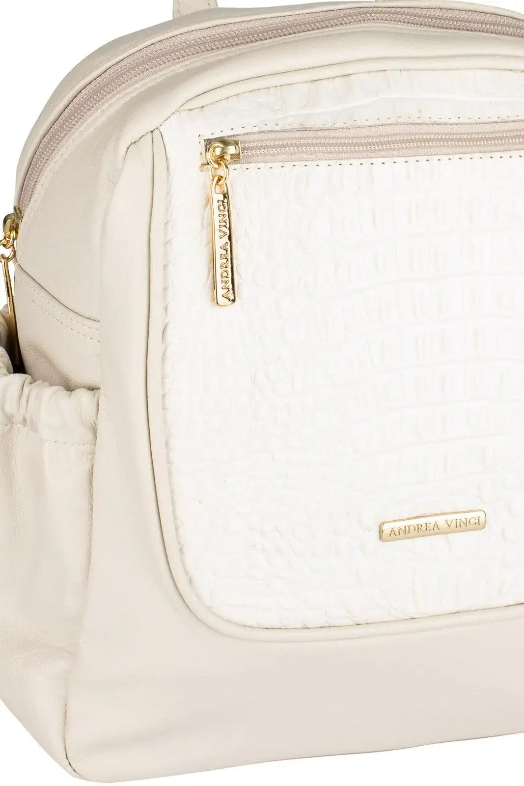 Mochila pequena de couro croco Estela - Enluaze
