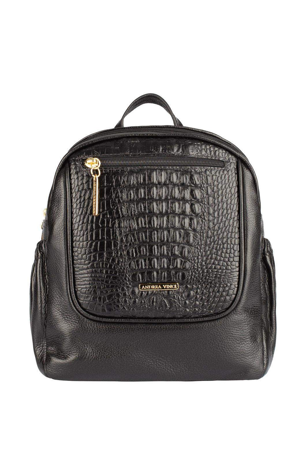 Mochila pequena de couro croco Estela - Enluaze