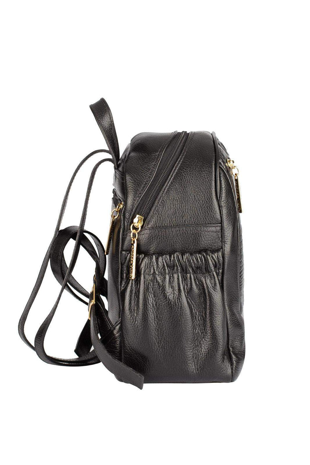 Mochila pequena de couro croco Estela - Enluaze
