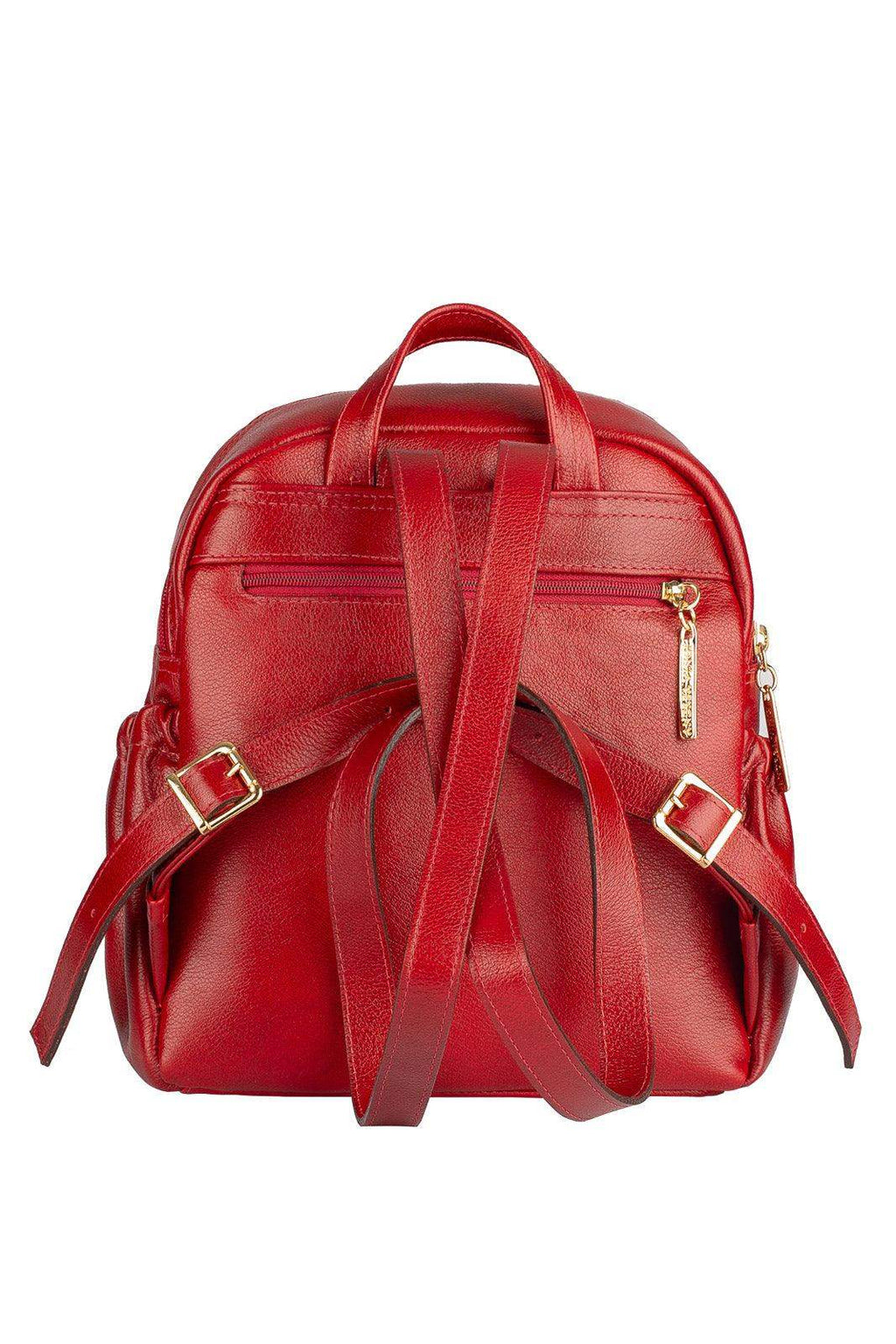 Mochila pequena de couro croco Estela - Enluaze
