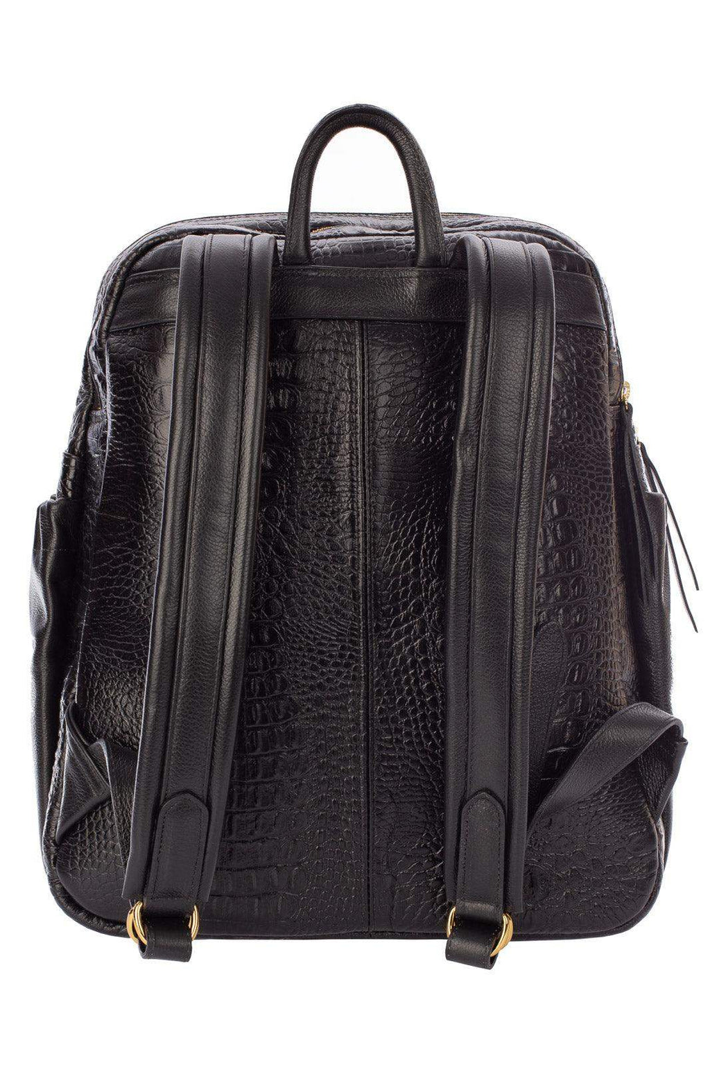 Mochila grande de couro croco Zooey - Enluaze