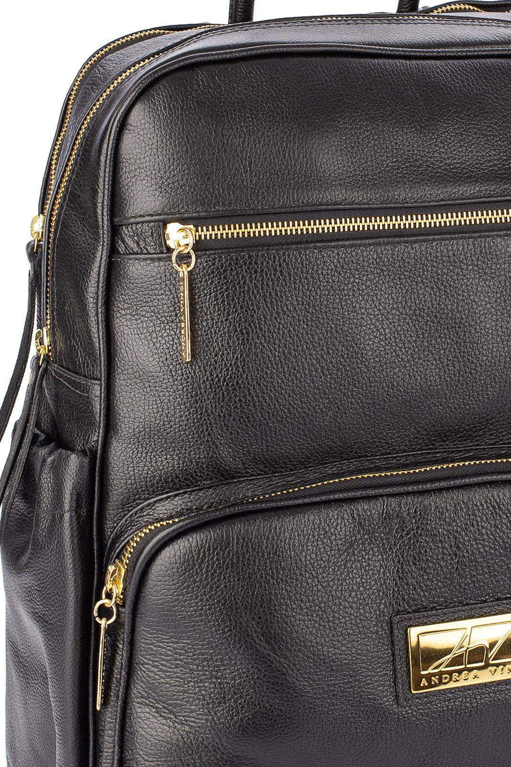 Mochila grande de couro liso Zooey - Enluaze