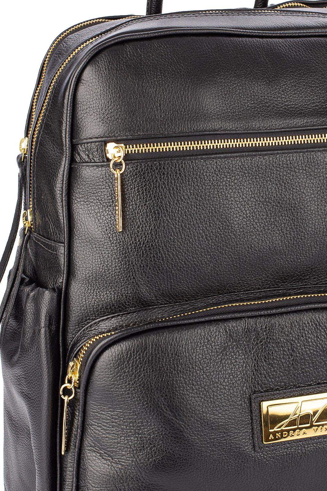 Mochila grande de couro liso Zooey - Enluaze