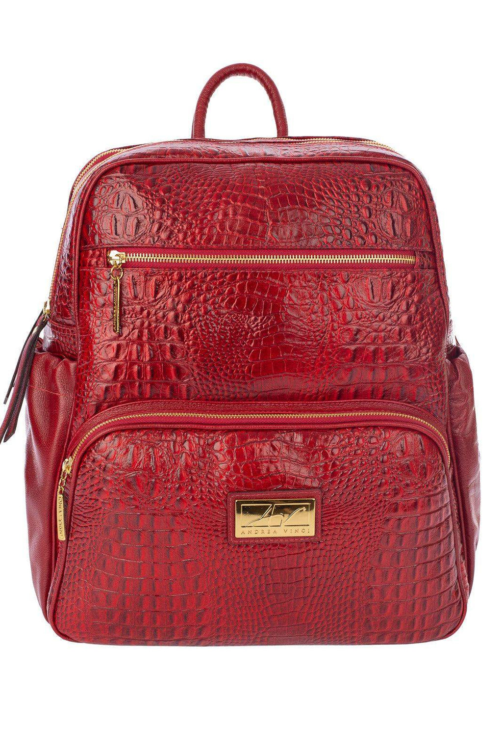 Mochila grande de couro croco Zooey - Enluaze