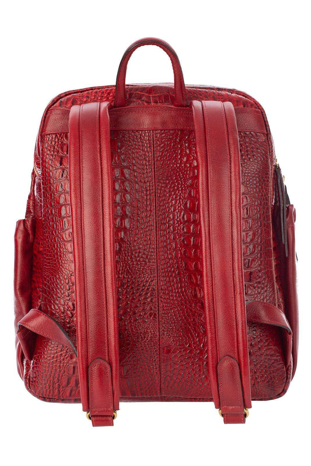 Mochila grande de couro croco Zooey - Enluaze