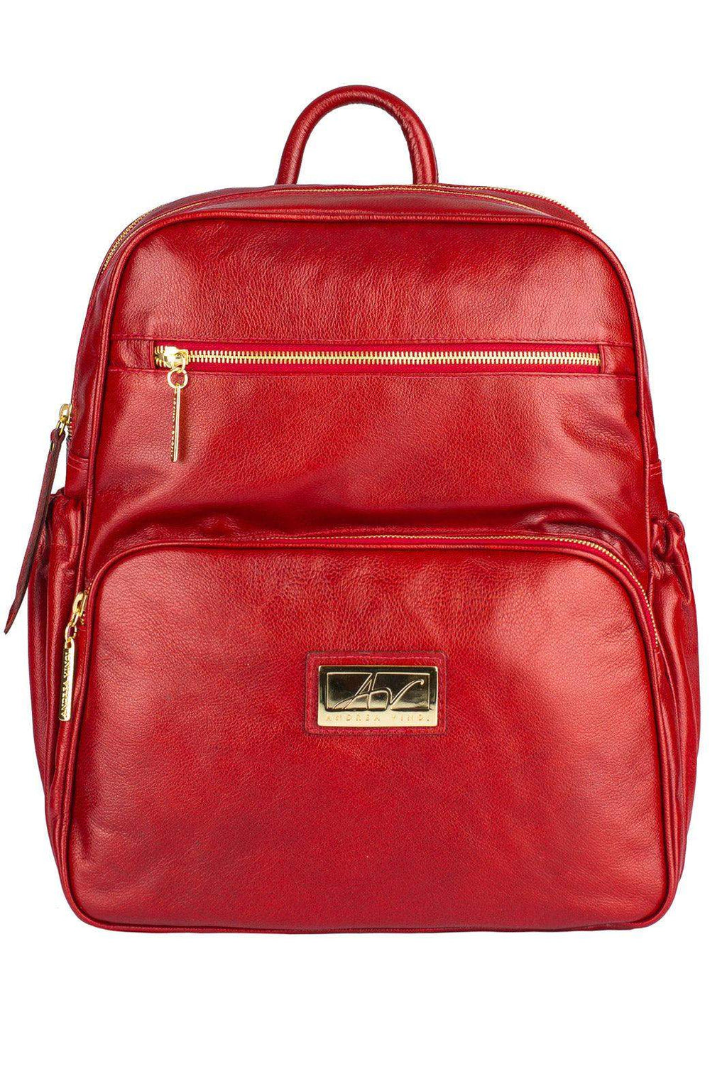 Mochila grande de couro liso Zooey - Enluaze