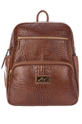 Mochila grande de couro croco Zooey - Enluaze