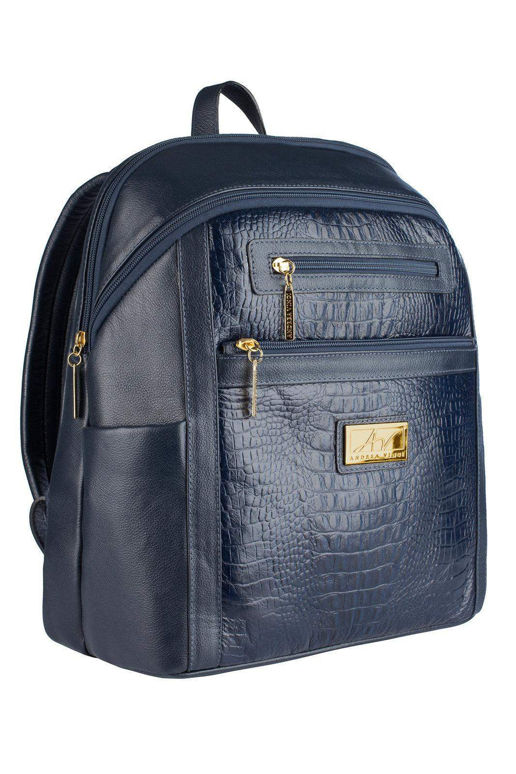 Mochila grande de couro croco Marcela - Enluaze