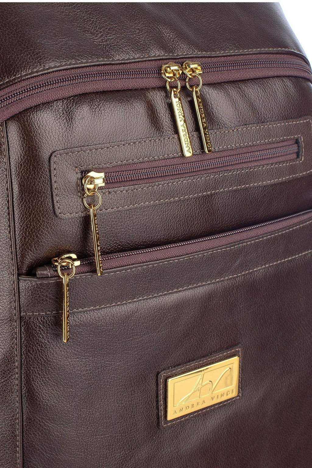 Mochila grande de couro liso Marcela - Enluaze