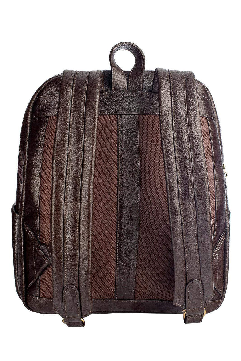 Mochila grande de couro liso Marcela - Enluaze